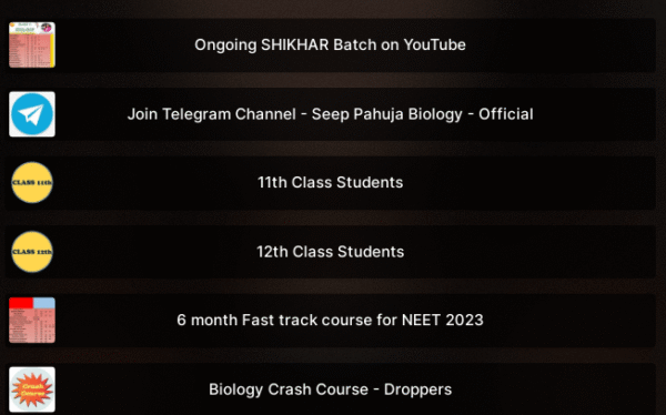 Linktree Seep Pahuja (Mam) NCERT Biology Lecture & Notes PDF
