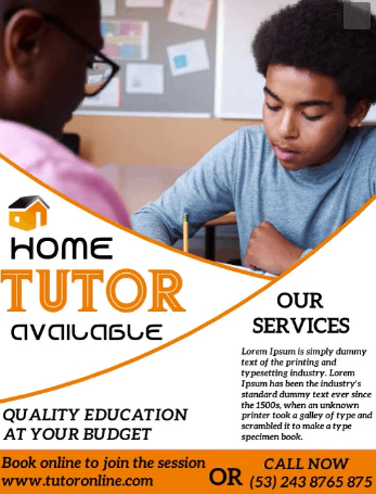 Free home tuition Design Templates