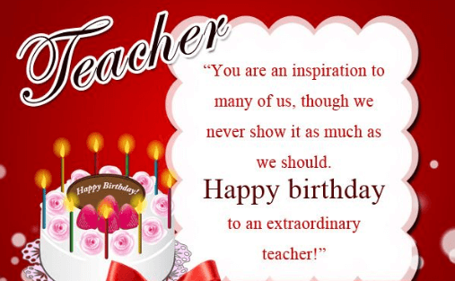 happy birthday for teacher
