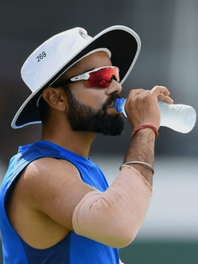 Indian cricketer Virat Kohli was seen flaunting designer sunglasses that  matched his