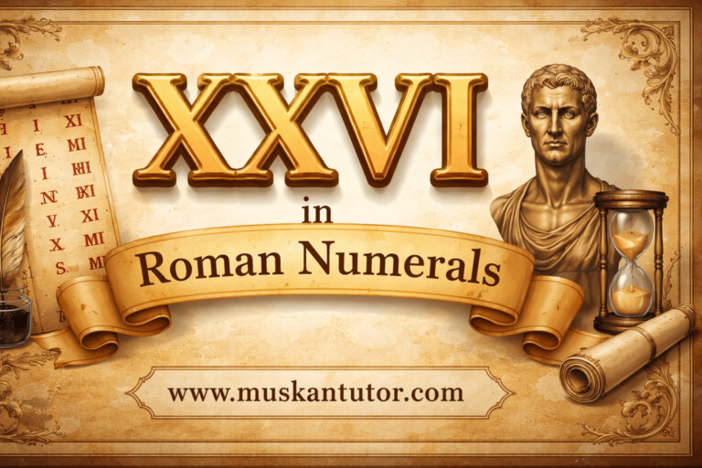 XXVI in Roman Numerals