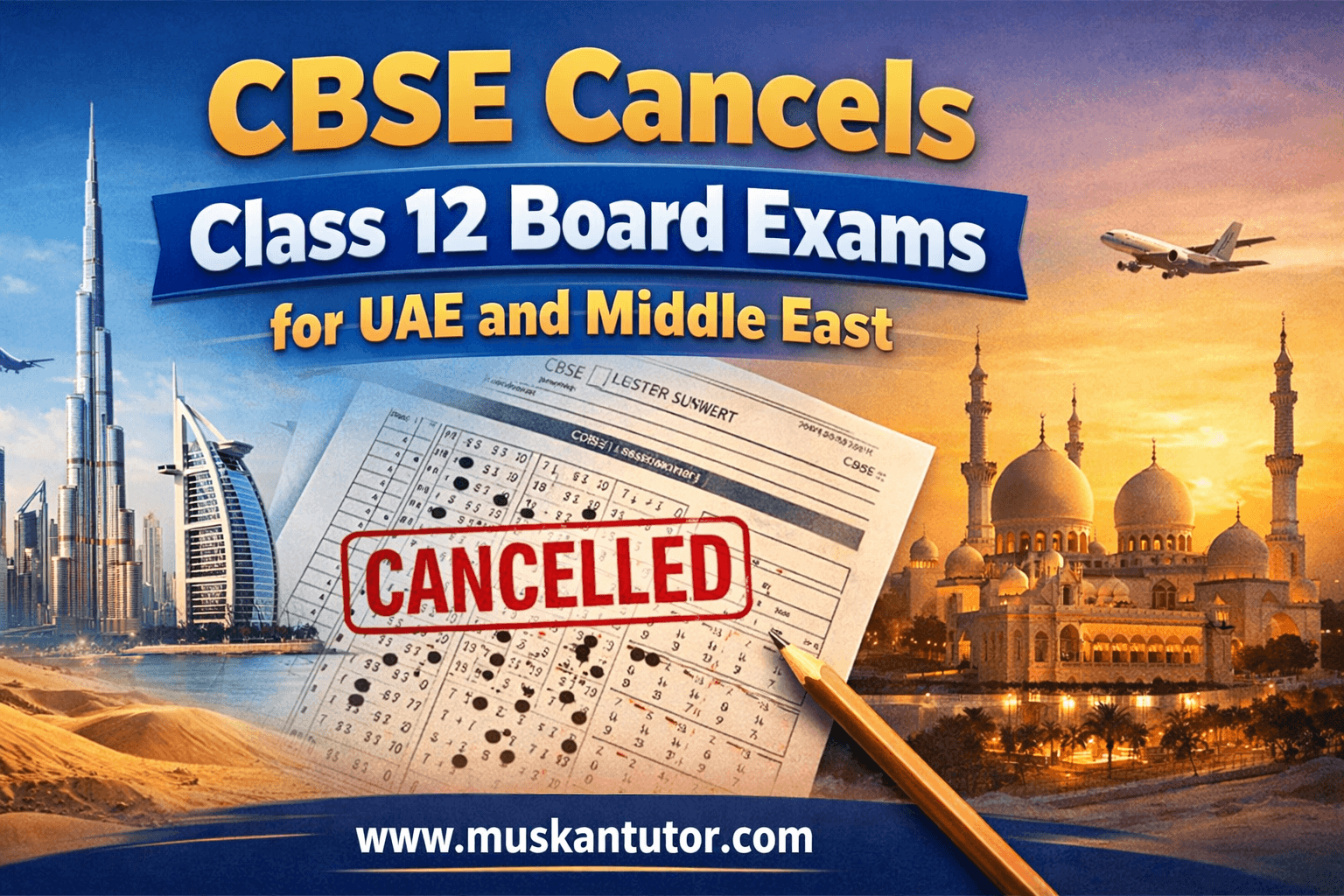 CBSE Cancels Class 12 Board Exams for UAE and Middle East
