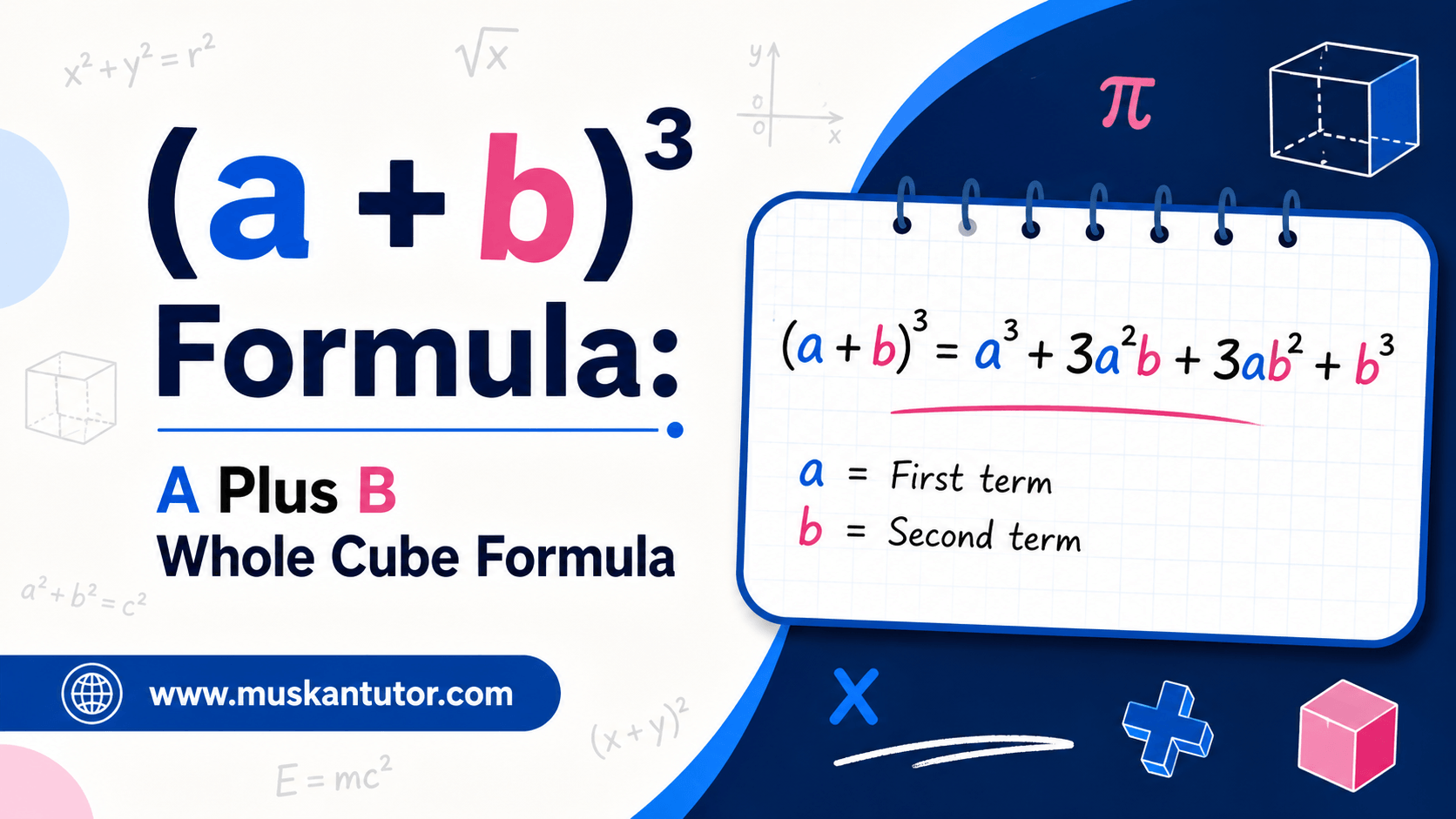 (a + b)³ Formula: A Plus B Whole Cube Formula