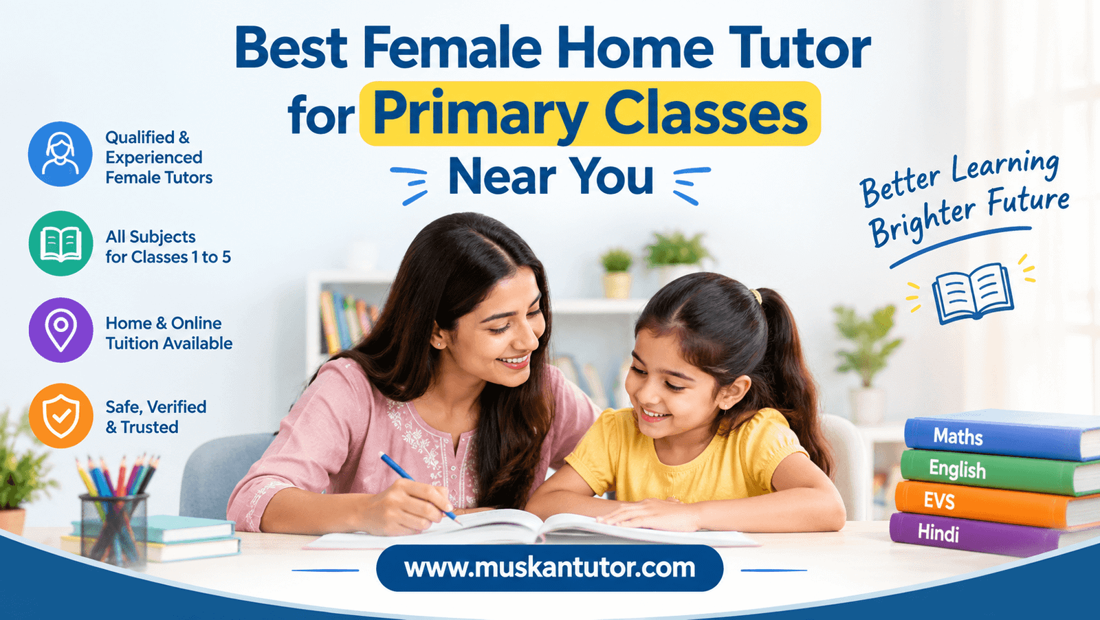 Best Female Home Tutor for Primary Classes Near You